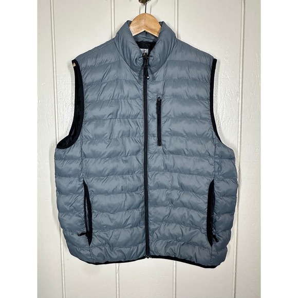 32 Degrees Other - 32 Degrees Puffer Vest Mens L Gray Heat Quilted Full Zip Sleeveless Jacket 7978